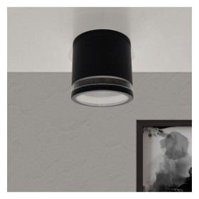 Schwarze LED-Deckenleuchte für GU10 - IP65