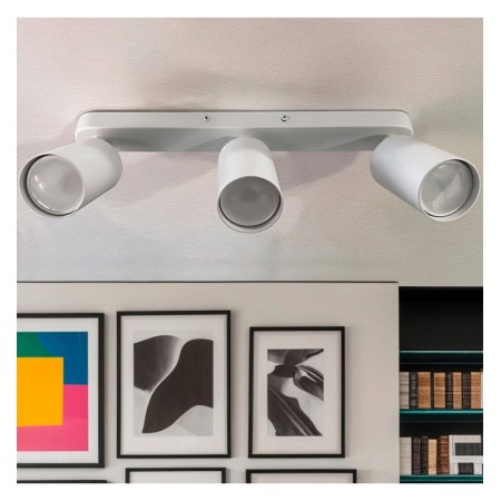 Schwenkbare Deckenleuchte - AMSTERDAM WEISS - Aluminium - für 3 GU10 Lampen