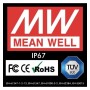Netzteil PROFESSIONELLE 5V 25W 5A - MEANWELL - IP67 - TÜV