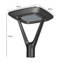 LED Strassenleuchte 100W TURIN Driver MeanWell SMD5050 240Lm/W 4000K