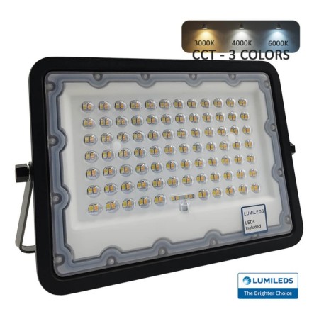 LED Flutlichtstrahler 100W NEW AVANT BLACK - CCT WÄHLBARE FARBE