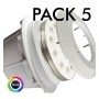 PACK -5 - RGB Tauchbare LED-Lampe 36W PAR56 - DC12V - IP68 - Edelstahl316 - IK10 - Pool