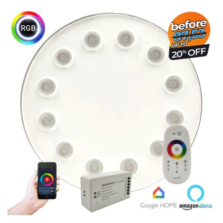 RGB Tauchbare LED-Lampe 36W PAR56 - DC12V - IP68 - Edelstahl316 - IK10 - Pool