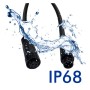 Wasserdichter Verbindungskabel 12V-24V - IP68 - M8 - Männlich - Weiblich 4x0,3mm2 – ø12mm