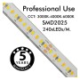 LED-Streifen 24V | 240xLED/m | 5m | SMD2025 | CCT | 10W/M | IP20