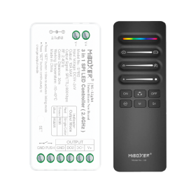Paket Digitale LED-Controller SPI RGB - RGBW - RGBIC - 5-24V + Fernbedienung