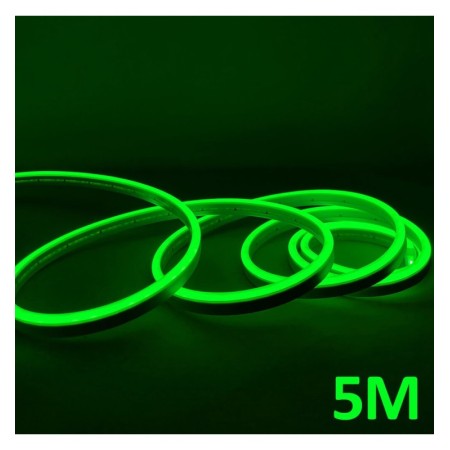 LED-Neon - 5 Meter - GRÜN - 6mm LED - 12V - Schnitt 2,5cm