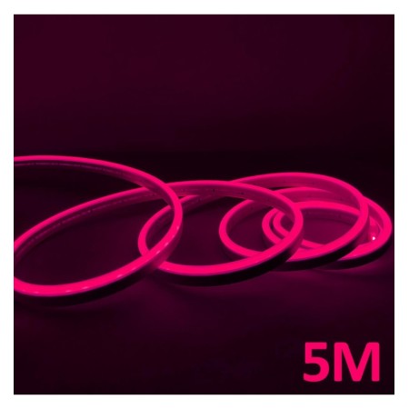 LED-Neon - 5 Meter - ROSA - 6mm LED - 12V - Schnitt 2,5cm