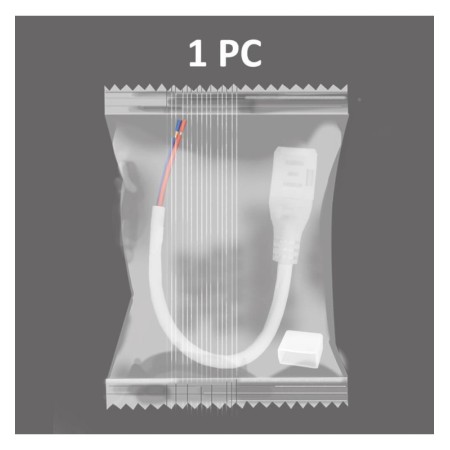 Druckanschluss für LED-Neon 6X12mm - 24V + Endkappe