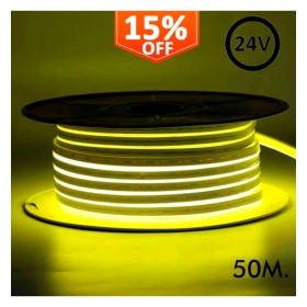 Flexibler LED-Neon 24V - 13W/m - Rolle 50m - 6x12mm - Gelb Flexibler LED-Neon 24V - 13W/m - Rolle 50m - 6x12mm - Gelb