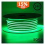 Flexibles LED-Neon 24V - 13W/m - Rolle 50m - 6x12mm - Grün