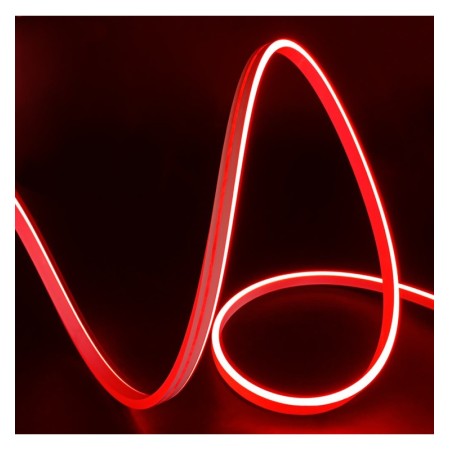 Flexibles LED-Neonlicht 24V 13W/m - 50-Meter-Rolle - Speziell für Schilder - 6x12mm - Schneidbar alle 1cm - Rot