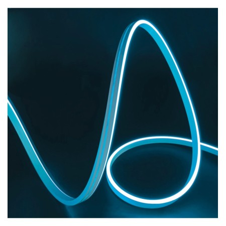 Flexibles Neon-LED 24V 13W/m – 50M Rolle – Speziell für Beschilderung – 6x12mm – Schneidbar alle 1cm – Ice Blau