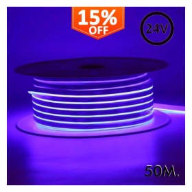 LED Neon Flex 24V - 8W/m - Rolle 50m - 6x12mm - PURPEL