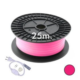 Neon LED - Flexibel Rund - 220V - Spule 25m - 16mm - 7W/m - Rosa Neon LED - Flexibel Rund - 220V - Spule 25m - 16mm - 7W/m - Rosa