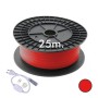 Neon LED - Flexibel Rund - 220V - Spule 25m - 16mm - 7W/m - Rot