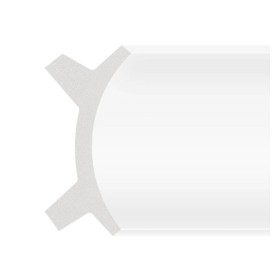 Polystyrol-Leiste - Doppellichtkurve - für LED-Streifen - 2 Meter