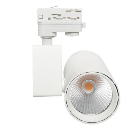 LED Strahler 40W MADRID Weiss BRIDGELUX Chip 3-Phasen Schienensystem SPEZIELL FÜR LEBENSMITTEL