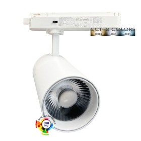 LED-Scheinwerfer 40W - 34W NEW MAYA Weiss Einkreis-Schienensystem - CCT - CRI+92 - UGR13 - 120Lm/W LED-Scheinwerfer 40W - 34W NEW MAYA Weiss Einkreis-Schienensystem - CCT - CRI+92 - UGR13 - 120Lm/W