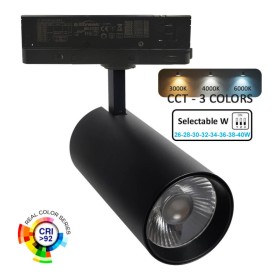 LED-Schienenstrahler 40W - 26W NEW MAYA Schwarz Dreiphasenschienen - CCT - CRI+92 - UGR13 - HOHE LUMEN LED-Schienenstrahler 40W - 26W NEW MAYA Schwarz Dreiphasenschienen - CCT - CRI+92 - UGR13 - HOHE LUMEN