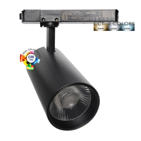 LED-Spot 40W - 34W NEW MAYA Schwarz Einphasenschienenstrahl - CCT - CRI+92 - UGR13 - 120Lm/W LED-Spot 40W - 34W NEW MAYA Schwarz Einphasenschienenstrahl - CCT - CRI+92 - UGR13 - 120Lm/W