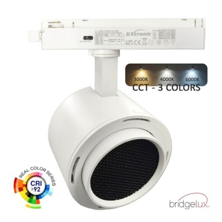 LED-Strahler - 1-Phasen- 40W-34W - ROME - GxTronic-Treiber - Einstellbare Optik 24º-60º -UGR13- CCT