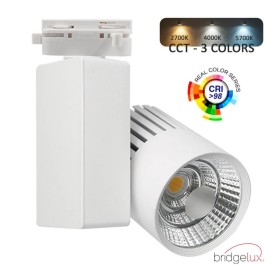 LED-Strahler 40W GRAZ Weiss Chip Bridgelux 3CCT - Einphasenschiene - 4400Lm - CRI +98