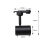 Schienenlampe SCHWARZ für Lampe GU10- 1-Phasen