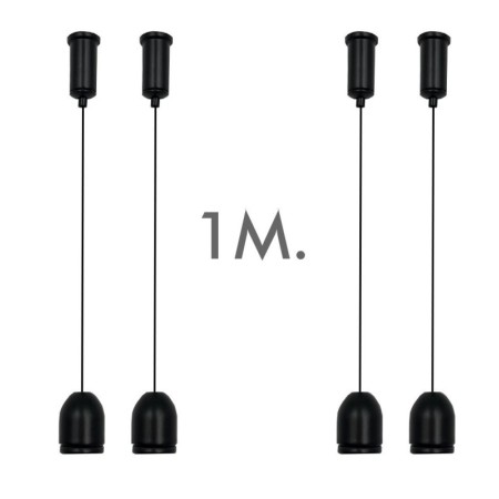 Aufhängeset LED-Leuchte - SCHWARZ - 1 Meter