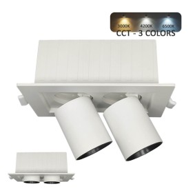 Downlight LED 12W - DREHBARES PERISKOP - Rechteckig - CCT Farbwahl Downlight LED 12W - DREHBARES PERISKOP - Rechteckig - CCT Farbwahl