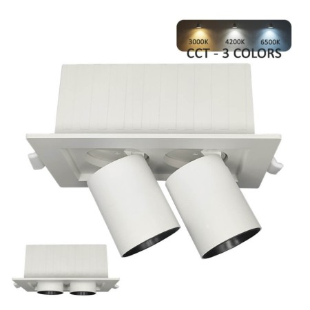 Downlight LED 12W - DREHBARES PERISKOP - Rechteckig - CCT Farbwahl