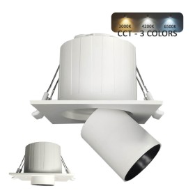 Downlight LED 6W - DREHBARES PERISKOP - Quadrat - CCT Farbwahl Downlight LED 6W - DREHBARES PERISKOP - Quadrat - CCT Farbwahl