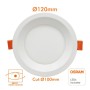 LED Einbauleuchte 12W Rund - OSRAM CHIP DURIS E 2835 - CCT - UGR19