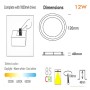 LED Einbauleuchte 12W Rund - OSRAM CHIP DURIS E 2835 - CCT - UGR19