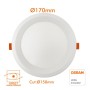 LED Einbauleuchte 16W Rund - OSRAM CHIP DURIS E 2835 - CCT - UGR17