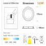 LED Einbauleuchte 16W Rund - OSRAM CHIP DURIS E 2835 - CCT - UGR17
