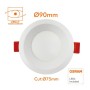 LED Einbauleuchte 8W Rund - OSRAM CHIP DURIS E 2835 - CCT - UGR17