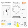 LED Einbauleuchte 8W Rund - OSRAM CHIP DURIS E 2835 - CCT - UGR17