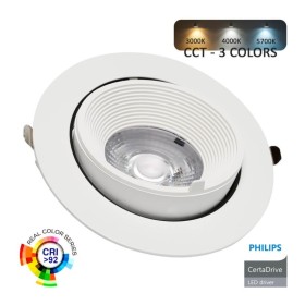 LED Einbauspot schwenkbar - 25W - Philips Certa Drive Treiber - 24º - CCT - CRI+92