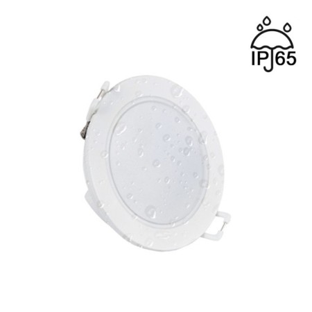 LED-Einbaustrahler 5W IP65 – Weiss – TRIAC dimmbar – Ausschnitt Ø68mm 4000K