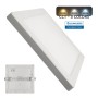 Downlight + LED-Deckenleuchte - Quadrat - MOSS weiss LUMILEDS - 18W EINSTELLBAR - Wählbare CCT-Farbe