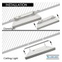 Downlight + LED-Deckenleuchte - Quadrat - MOSS weiss LUMILEDS - 18W EINSTELLBAR - Wählbare CCT-Farbe