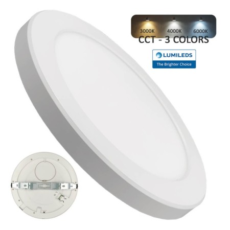 Downlight + LED-Deckenleuchte - Rund - MOSS Weiss LUMILEDS - 24W EINSTELLBAR - Wählbare CCT-Farbe