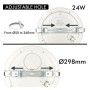 Downlight + LED-Deckenleuchte - Rund - MOSS Weiss LUMILEDS - 24W EINSTELLBAR - Wählbare CCT-Farbe