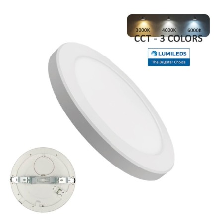 Downlight + LED-Deckenleuchte - Rund - MOSS Weiss LUMILEDS - 6W EINSTELLBAR - Wählbare CCT-Farbe