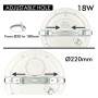 Downlight + LED-Deckenleuchte - Rund - SCHWARZ MOSS LUMILEDS - 6W EINSTELLBAR - Wählbare CCT-Farbe