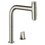 hansgrohe Metris Select M71 2-Loch Einhebel-Küchenmischer 200, Ausziehbrause, 2jet