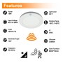 copy of Downlight + LED-Deckenleuchte - Rund - MOSS Weiss LUMILEDS- 18W EINSTELLBAR - Wählbare CCT-Farbe