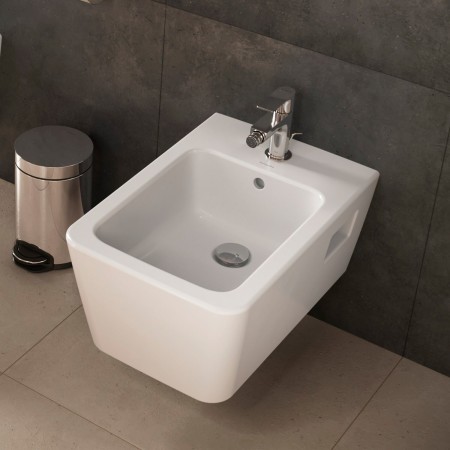 hansgrohe EluPura Original Q Wand Bidet 540 mit Hahnloch und Überlauf