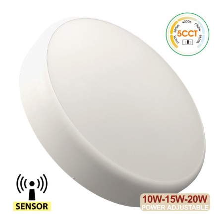 LED-Deckenleuchte mit einstellbarer Leistung 20W - 15W - 10W - 5CCT - Radarsensor - IP44